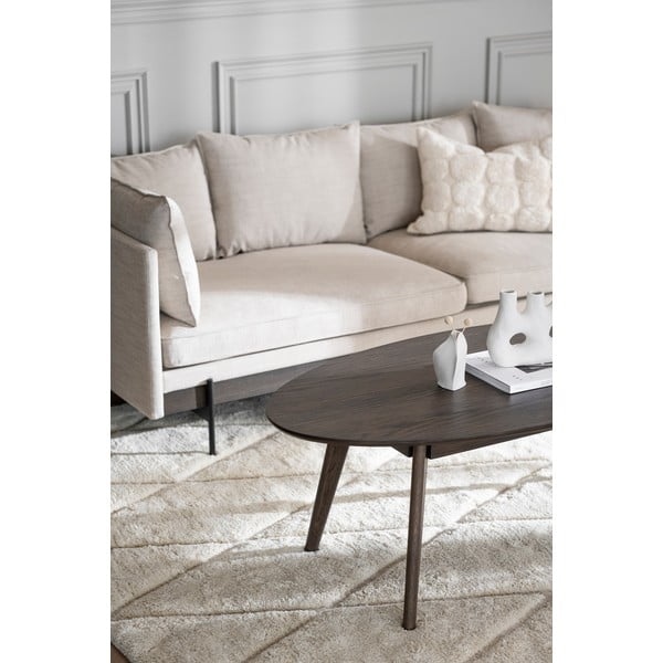 Тъмнокафява масичка за кафе от декор от дъб  65x130 cm Yumi – Rowico-image-4