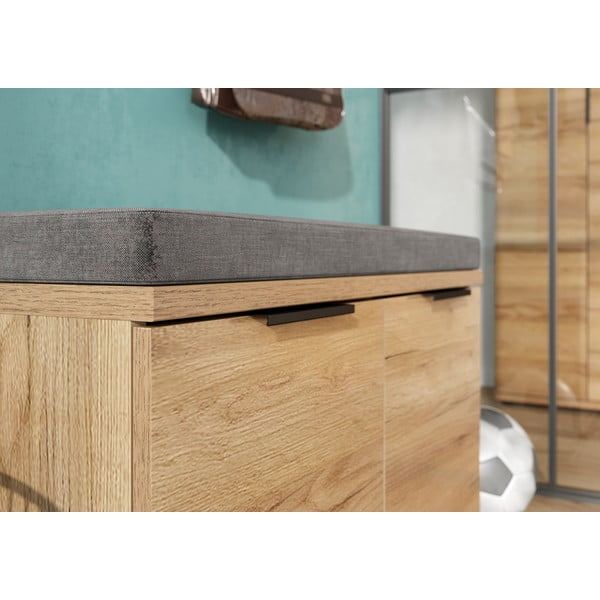 Шкаф за обувки в дъбов декор с пейка Fremont - Germania-image-3