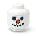 Бяла пластмасова детска кутия за съхранение ø 24x27 cm Head Snowman L – LEGO®