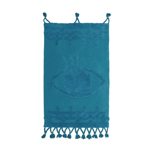 Modrý bavlněný nástěnný koberec Nattiot Siva, 70 x 120 cm