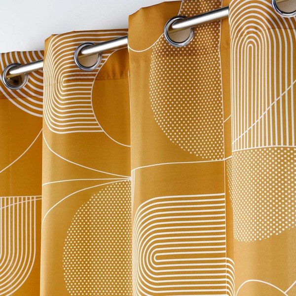 Завеса в меден цвят 140x280 cm Esquisse – douceur d'intérieur-image-1