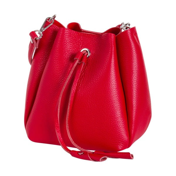 Červená kabelka z pravé kůže Andrea Cardone Lalia Jenny