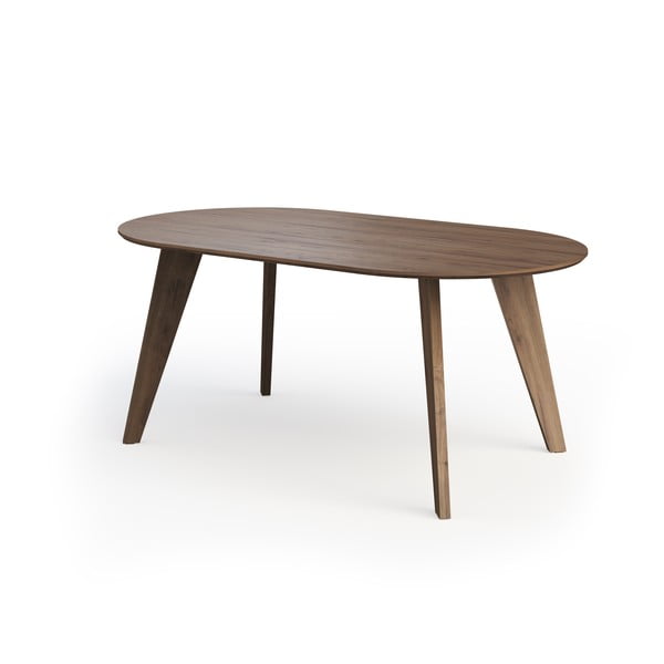 Трапезна маса с орехов плот в естествен цвят 100x180 cm Lago – TemaHome-image-3