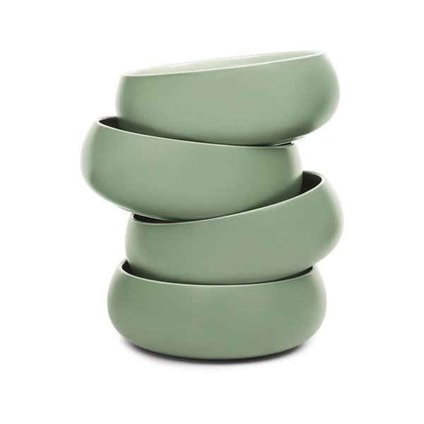 Зелени глинени купички в комплект 4 бр. за супа/рамен 1 l Aura Vira – Bonami Selection-image-4