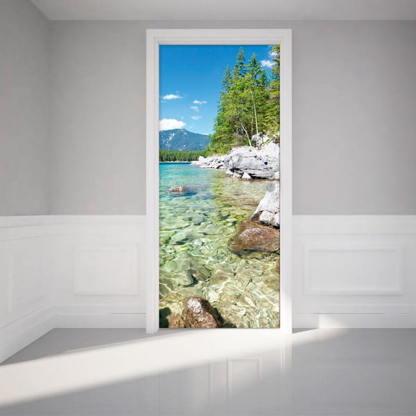 Самозалепващ се стикер за врати Crystal Lake, 83 x 204 cm - Ambiance