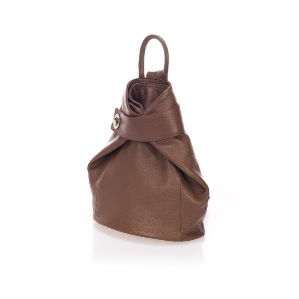 Hnědý kožený batoh Lisa Minardi Narni-image-1