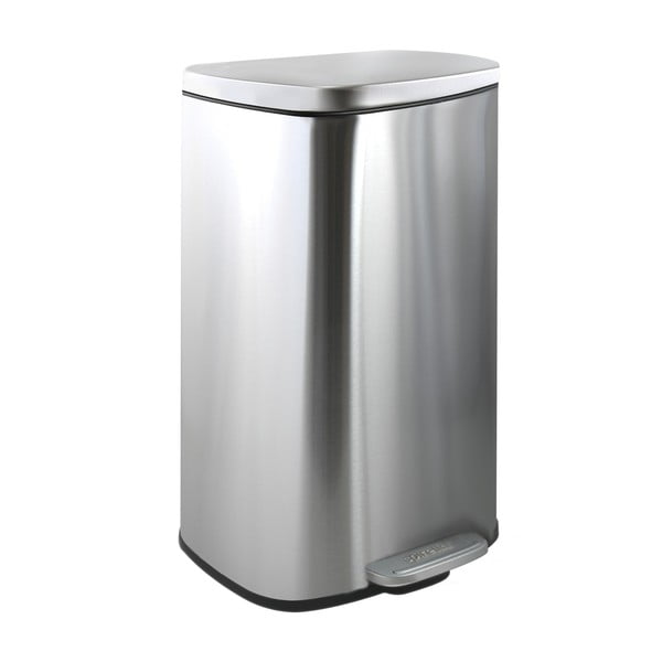 Стоманено кошче за боклук с педал в матово сребрист цвят 50 l   Akira – Spirella