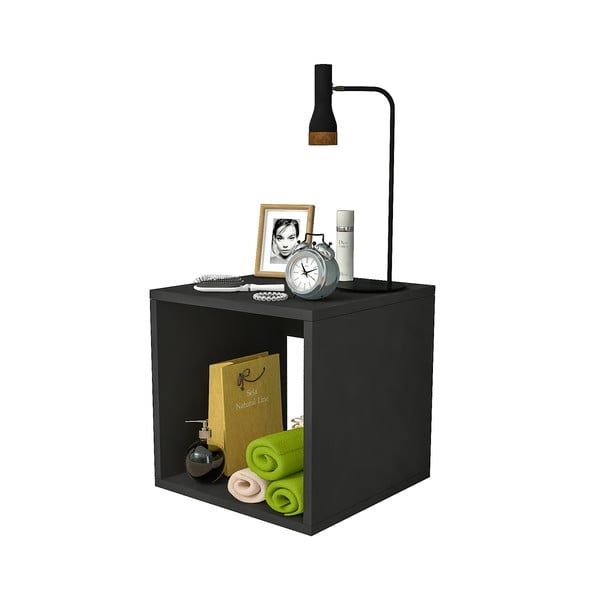 Черно нощно шкафче Biga - Gauge Concept-image-2