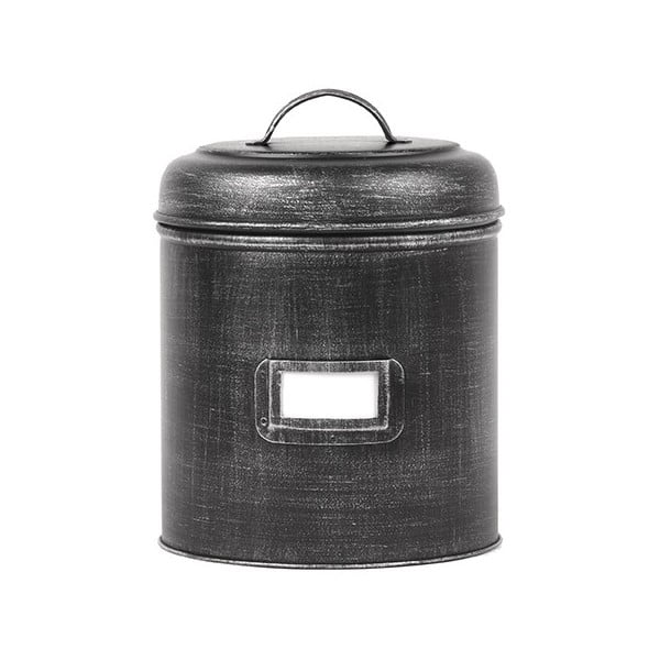 Черна метална кутия , ⌀ 13,5 cm - LABEL51