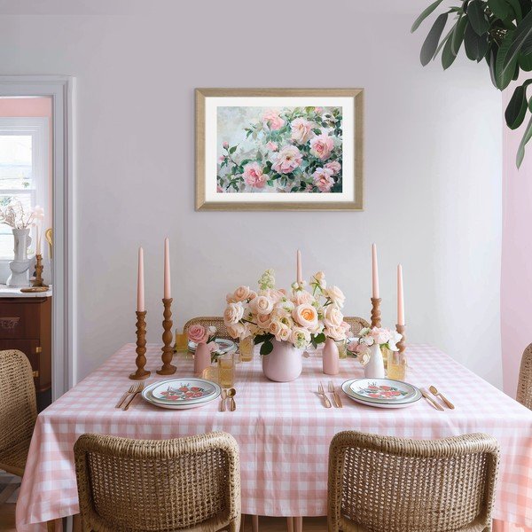 Печатна картина с включена рамка 75x56 cm Blooming Roses – Styler-image-1