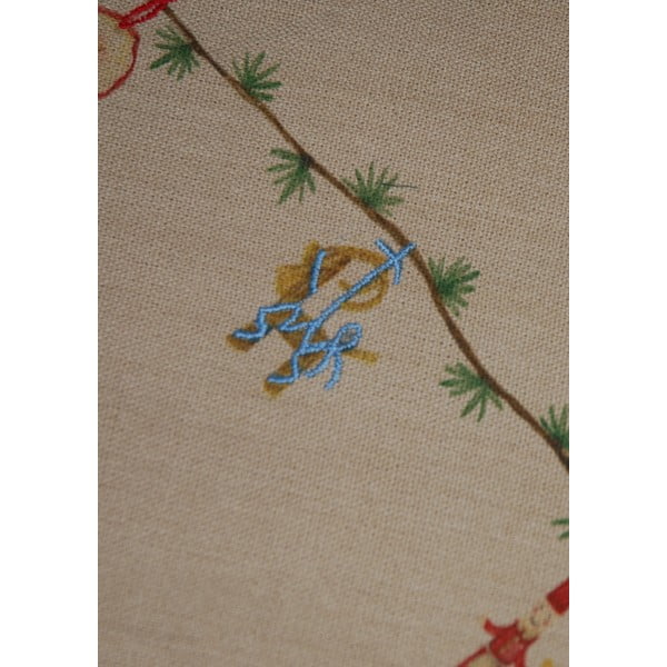 Бежов памучен кръгъл килим за под елхата с коледен мотив ø 130 cm Hammershøi Christmas – Kähler Design-image-1