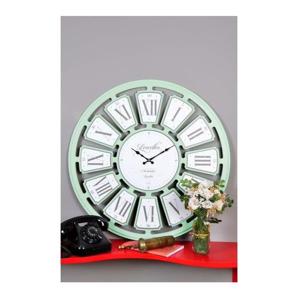 Zelené nástěnné hodiny The Mia Lescelles