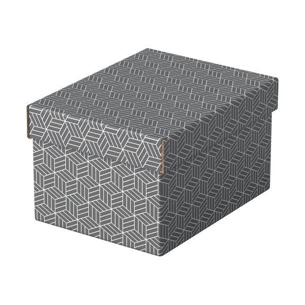 Комплект от 3 сиви кутии за съхранение, 20 x 25,5 cm - Esselte Home