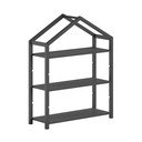 Антрацитна детска библиотека от масивен бор 111x141x40 cm Dallas – Vipack