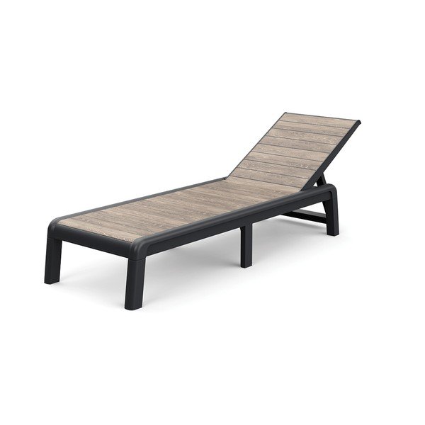 Кафяв пластмасов  сгъваем градински шезлонг Deco Porto – Keter-image-2