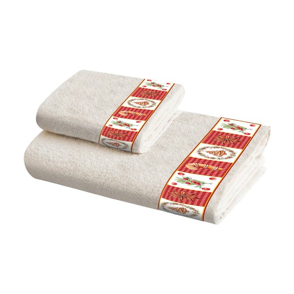 Комплект от 2 памучни кърпи Какво е Коледа - Crido Consulting