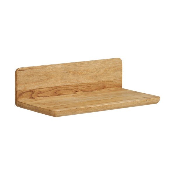 Стенен рафт от масивен дъб в светло естествен цвят 40 cm Salina – House Nordic
