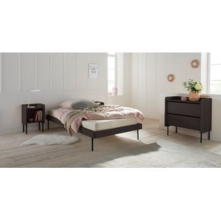 Черен висок скрин от дъб 80x82 cm Wrap - Bonami Selection