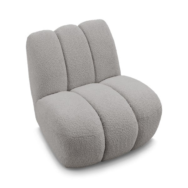 Светлосиво кресло от прежда с примки от букле Janissaire – Bobochic Paris-image-4