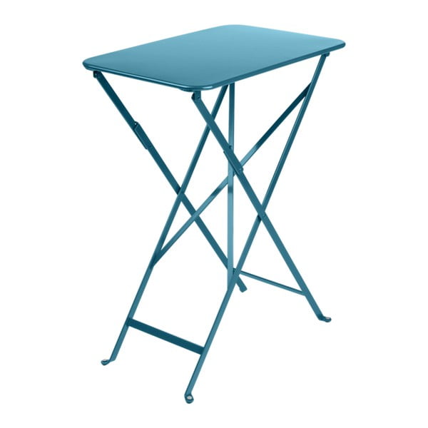 Modrý zahradní stolek Fermob Bistro, 37 x 57 cm