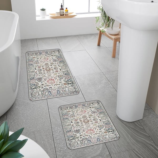 Сиви изтривалки за баня в комплект от 2 броя 60x100 cm - Mila Home-image-3