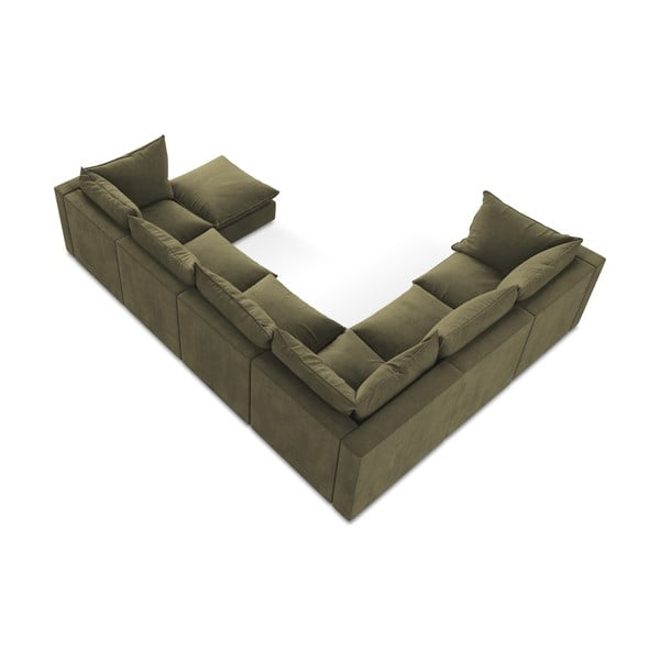 Ъглов диван в цвят каки (ляв ъгъл/U форма) Manao – Makamii-image-3