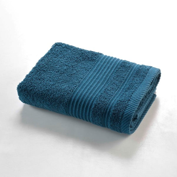 Тъмносиня памучна кърпа от тери 50x90 cm Tendresse – douceur d'intérieur