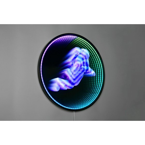 Черна стенна светлинна декорация за контакт ø 60 cm Duke – Reality-image-1