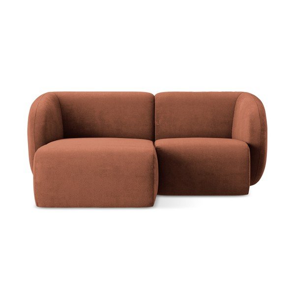 Теракотен шенилов ъглов диван (ляв ъгъл) Lani – Makamii