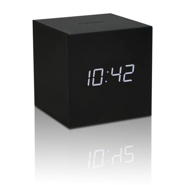 Черен LED будилник Gravitry Cube Gravity Cube Click - Gingko