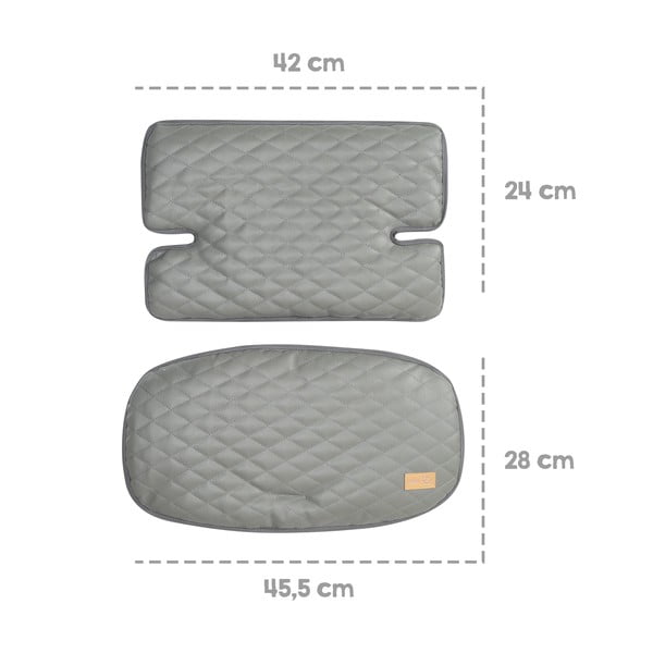 Сиво-кафява постелка за стол за хранене Luxe - Roba-image-4