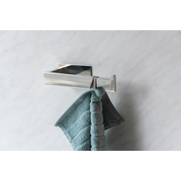 Самостоятелен държач за кърпи от неръждаема стомана в блестящо сребристо Genova - Wenko-image-1