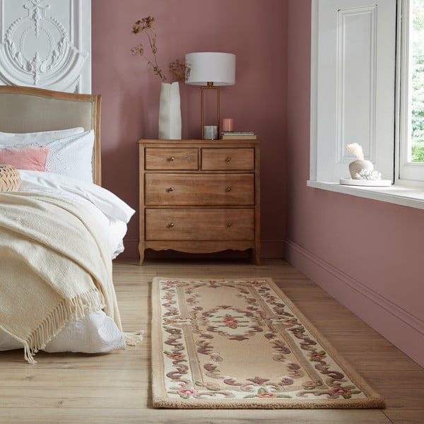 Бежов вълнен мокет FlairRug , 67 x 210 cm Aubusson - Flair Rugs-image-1