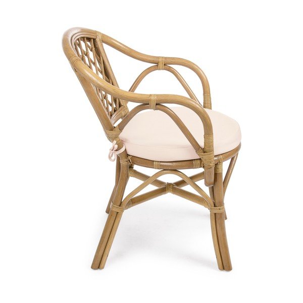 Градински стол от масивно дърво/ратанов в естествен цвят Athina – Bizzotto-image-3