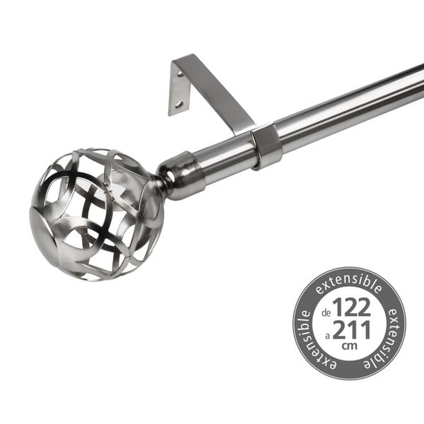 Метален разтегателен корниз 122 - 211 cm - Casa Selección-image-1
