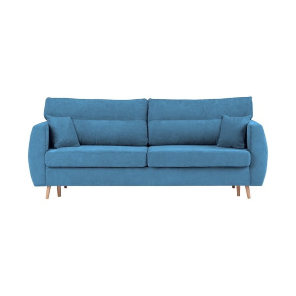 Син триместен разтегателен диван с място за съхранение Сидни, 231 x 98 x 95 cm - Cosmopolitan Design