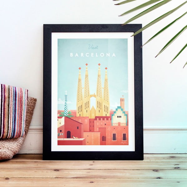 Плакат , 30 x 40 cm Barcelona - Travelposter-image-1