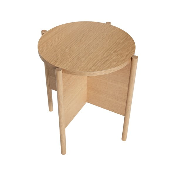 Кръгла странична масичка от декор от дъб  ø 45 cm Heritage – Hübsch-image-3