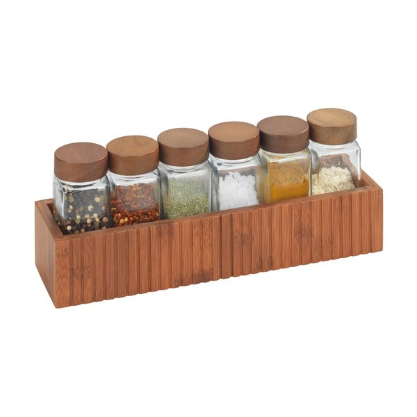 Самозалепващ бамбуков органайзер за подправки Mera – Wenko-image-1