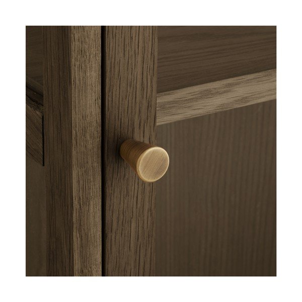 Тъмнокафява висяща витрина от декор от дъб  40x60x20 cm Zamora – House Nordic-image-4