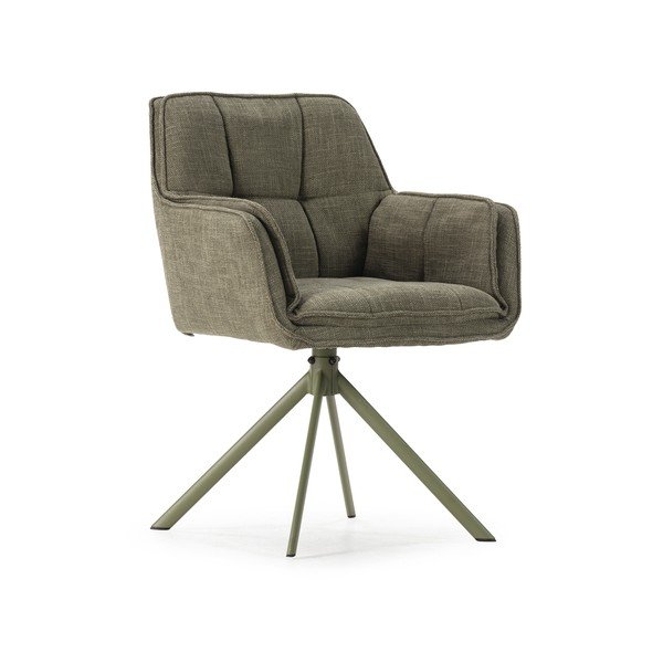 Зелени тапицирани трапезни столове в комплект 2 бр. Keiko – Marckeric