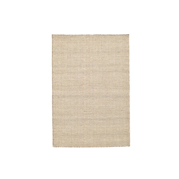 Vlněný koberec Flat, 155x215 cm, smetanový