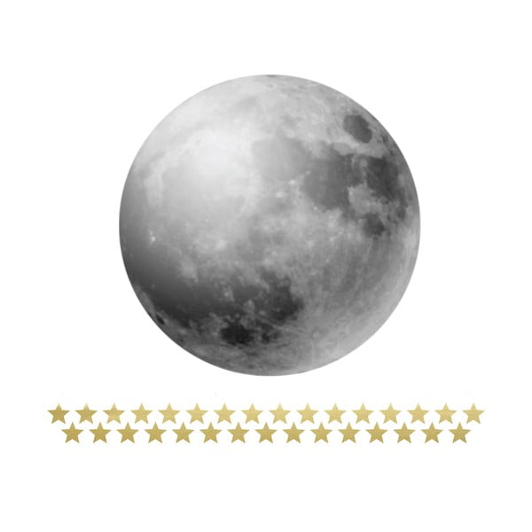 Комплект стикери за стена Full Moon - Dekornik