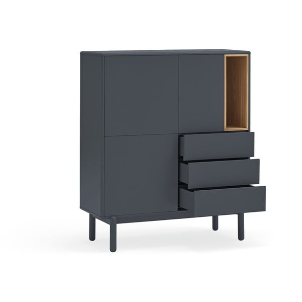 Тъмно сив висок скрин 100x120 cm Corvo - Teulat-image-3