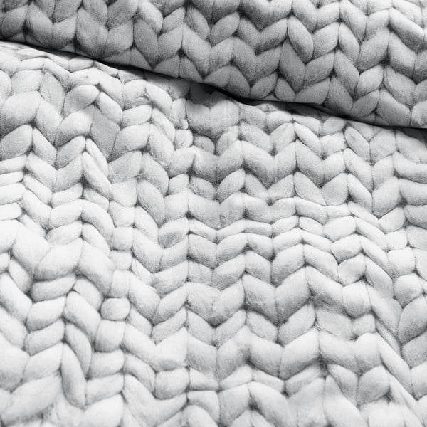 Šedé bavlněné povlečení na jednolůžko Snurk Twirre, 140 x 200 cm-image-2