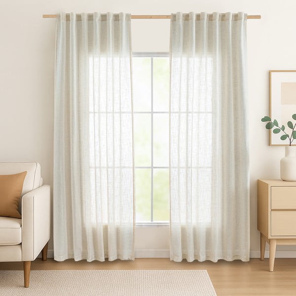 Перде в цвят слонова кост 140x250 cm Velari – Restilo-image-1