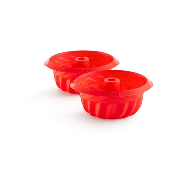 Комплект от 2 червени силиконови форми за торта - Lékué