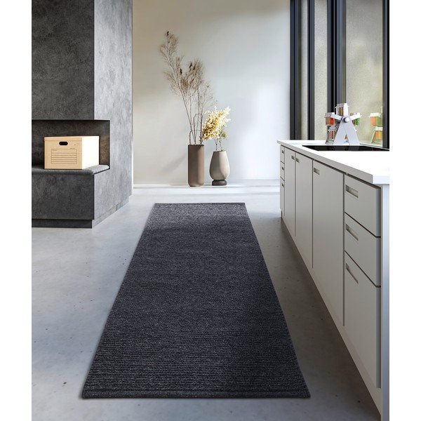 Тъмносива ръчно изработена вълнена пътека 80x200 cm Francois – Villeroy&Boch-image-1