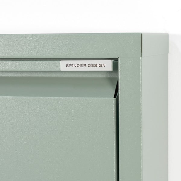 Сиво-зелена метална накланяща се стойка за обувки 50x103x15 cm Billy – Spinder Design-image-4