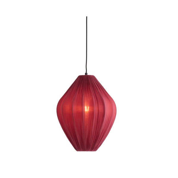 Бордо висящо осветително тяло с текстилен абажур ø 12 cm Verita – Light & Living-image-2